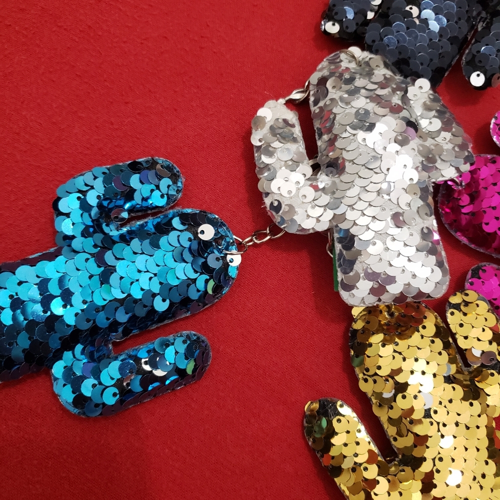 Sequin Catus Charm/Keychain